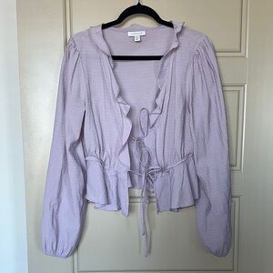 Topshop Lavender Ruffle Blouse